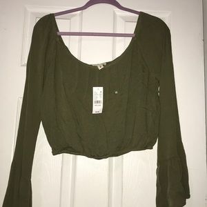 Off the Shoulder LA Hearts crop top